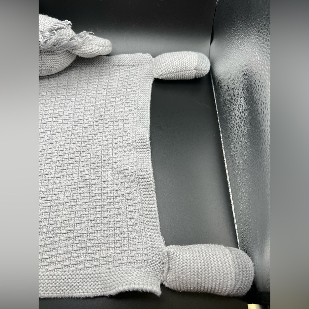 Mud Pie  Mudpie Knitted Gray Elephant Lovey Security Blanket - Picture 13 of 15